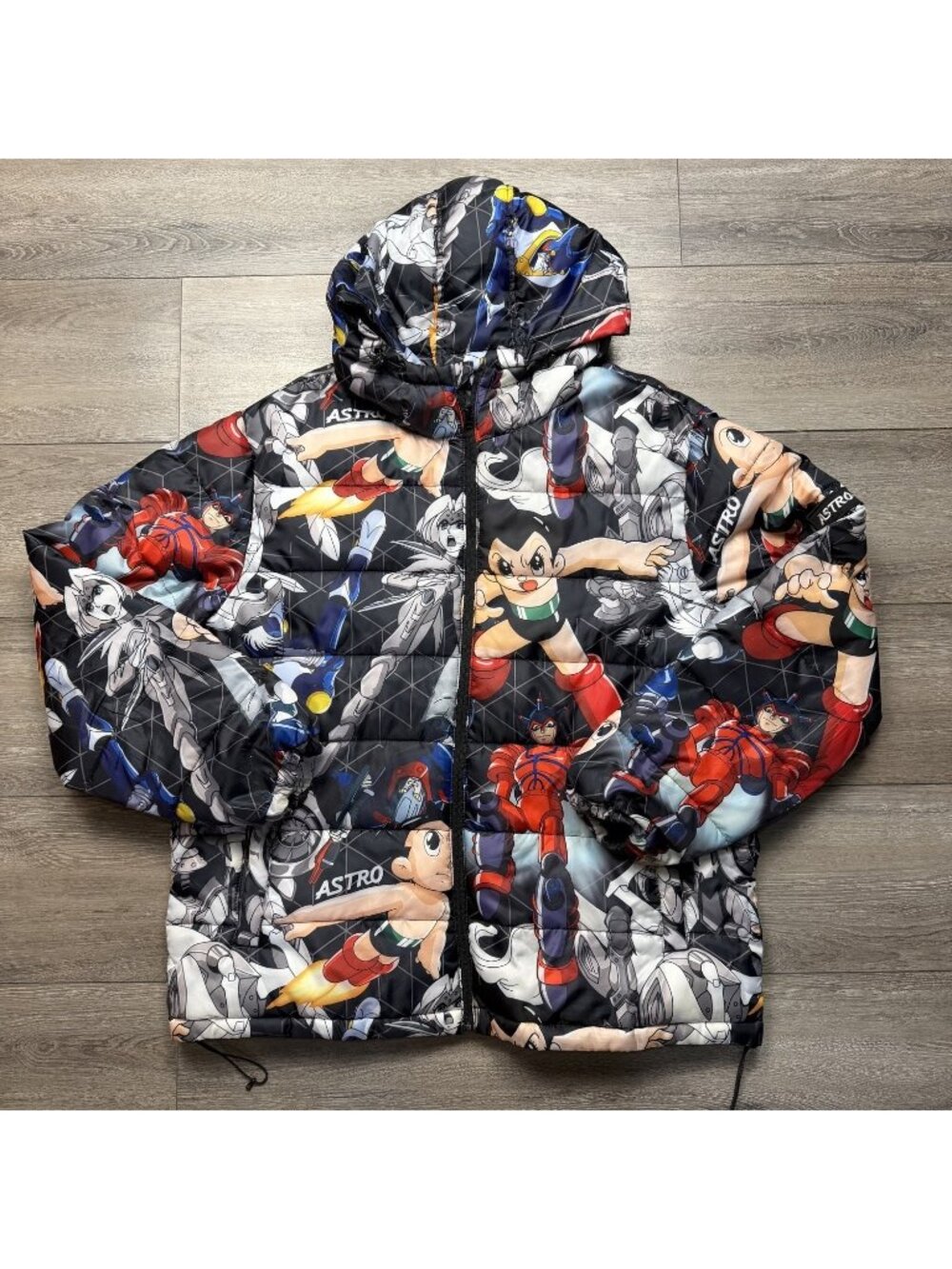 Astro Boy Jacket Boys 2XL Multicolor Full Zip Quilted Lining: Hooded Insulated